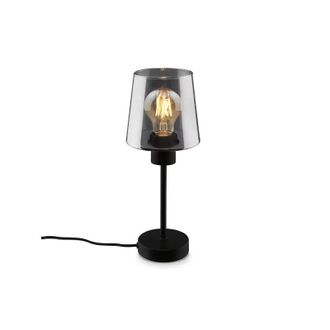 Briloner L&aacute;mpara De Mesa Smoke E27 14x35,5 Cm Negra