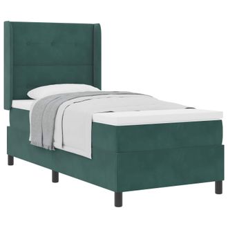vidaXL Cama Tipo Box Spring Verde Oscuro 80 X 200 Cm Terciopelo Vidaxl