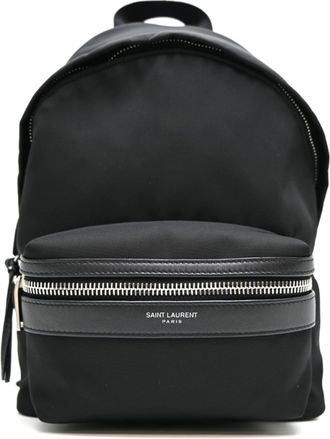 Saint Laurent Black Nylon Leather Backpack (Pre-Owned)