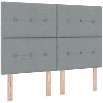 vidaXL vidaXL Headboard Height Adjustable Manual Light grey 140 cm Fabric