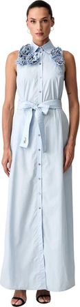 Karl Lagerfeld Dames, Jurken, Blauw, Maat: XS Katoen