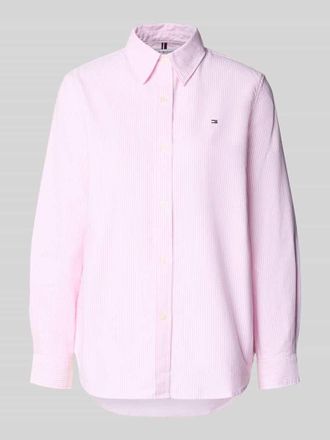 Tommy Hilfiger Relaxed Fit Hemdbluse aus reiner Baumwolle in Rosa, Gr&ouml;&szlig;e 34