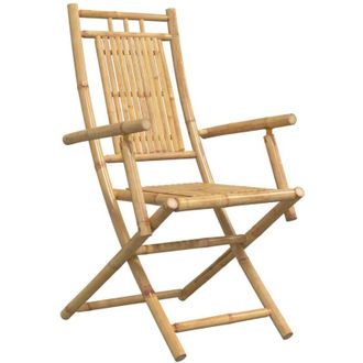vidaXL Vidaxl - Sillas De Jard&iacute;n Plegables 8 Unidades Bamb&uacute; 53x66x99 Cm