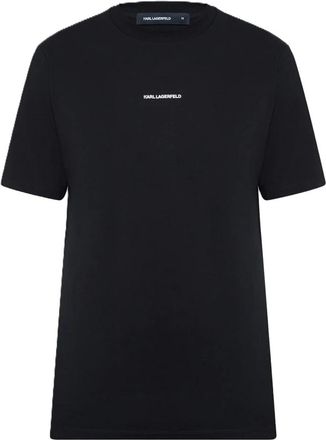 Karl Lagerfeld T-shirt met palmprint op de rug - Heren - T-shirts - Zwart - 2XL - Katoen - Tops