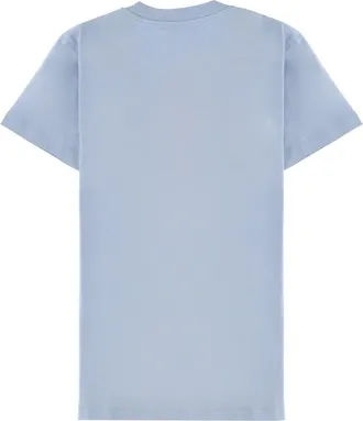 Moncler Logo-Embroidered Cotton T-Shirt - Blue