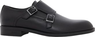 HUGO BOSS Tayil Monk Strap - Heren - Nette schoenen - Zwart - 43 EU - Leer - Schoenen