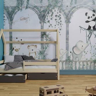Superfresco Easy Animal Arch Blue Print To Order 3m x 2.8m Mural