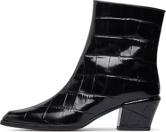 Loriblu Enkellaarsjes in Texaanse stijl - Dames - Cowboylaarzen - Zwart - 36 EU - Leer - Schoenen