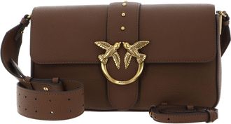 Pinko cross body bag Love One Classic Slouchy FL Marrone - Leone - Antique Gold brown