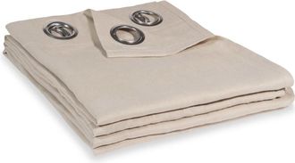 Maisons du monde Cortina con ojales de lino lavado beige 130x300 - la unitad