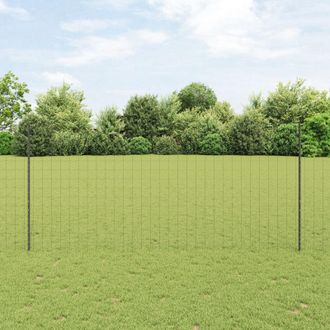 Berkfield Home Euro Fence with 10 U Posts Grey 1.4x10 m Steel