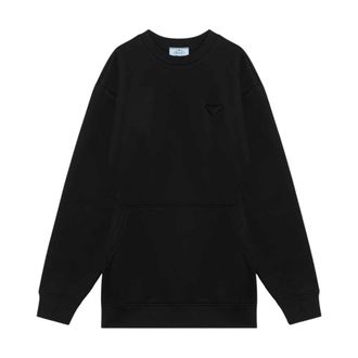 Prada Dames, Sweatshirts & Hoodies, Zwart, Maat: XS