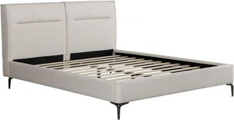 Habitat et Jardin Habitat Et Jardin - Letto matrimoniale in tessuto di design Moritz - 140 x 190 cm - Beige