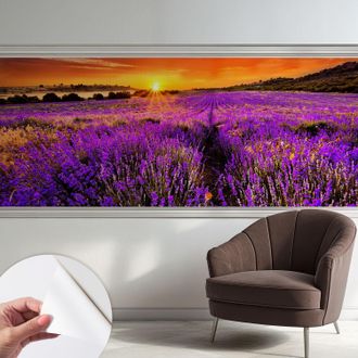 Tulup Carta Da Parati Adesiva - Lavabile - Decorazione Murale - Per Cucina - Pellicola Decorativa Tramonto Color Lavanda 250x104 Cm