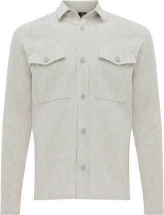 Genti Heren, Overhemden, Grijs, Maat: L Viscose