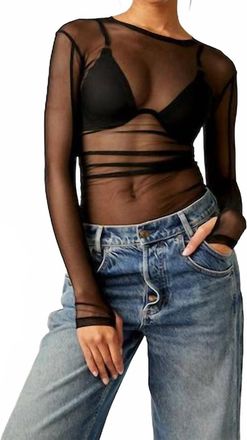Free People Last Layer Long Sleeve Top In Black