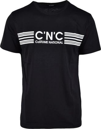 Costume National Katoenen T-shirt met uniek ontwerp - Heren - T-shirts - Zwart - XL - Katoen - Tops