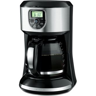 Black+Decker 12 Cup Programmable Coffeemaker in Black and Silver