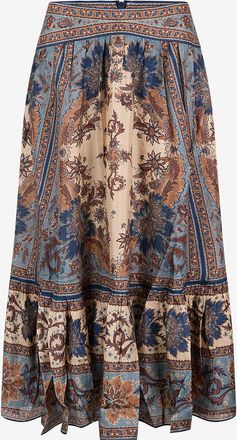 Zimmermann Midi-Stufenvolantrock aus Seide Ascension