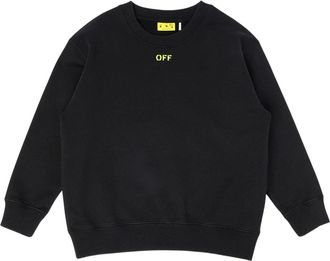 Off-white Off Diag Crewneck Sweatshirt - male - Off White - Kids Sweatshirts - Black - 4 Y - Kids