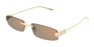 Balenciaga BB0488S 003 Mens Sunglasses Gold Size 57