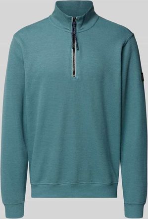 Lerros Regular Fit Troyer mit Stehkragen und Rei&szlig;verschluss in Tuerkis, Gr&ouml;&szlig;e XXXL