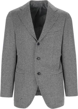 Cesare Attolini Single-Breasted Blazer In Gray Cashmere