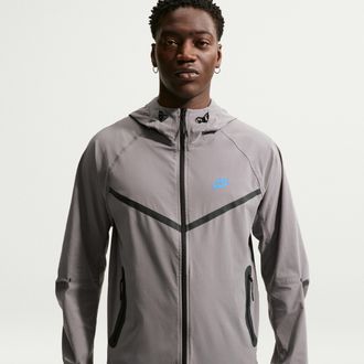Nike Mens Tech Dri-FIT Woven Full-Zip Windrunner Jacket in Black | IU6965-015
