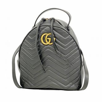Gucci Black Leather Backpack (Pre-Owned)