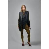 Jean Paul Gaultier Mesh Crew Neck Catsuit Printed Medaillon