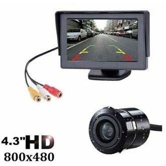 OEM Kit De Sistema De C&aacute;mara De Visi&oacute;n Trasera Inal&aacute;mbrica Para Coche/camioneta/furgoneta/pickup/autocaravana Con Monitor De 4,3 -crezuo