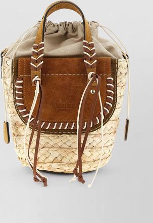 Cuba Lab habanera cuoieria woven bucket handbag