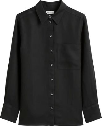 Marc O'Polo Giacca-camicia button-down in lino - Nero