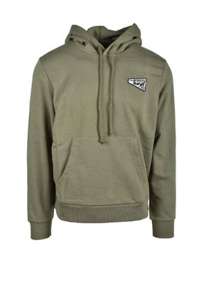 Diesel Green Hooded Cotton-Blend Sweatshirt