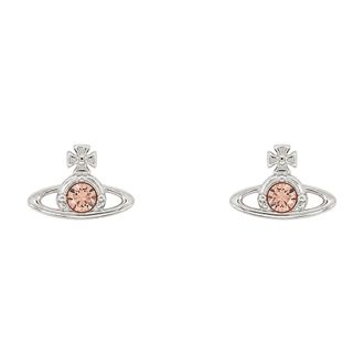 Vivienne Westwood Nano Solitaire Oorbellen - Dames - Oorbellen - Grijs - ONE Size - Accessoires