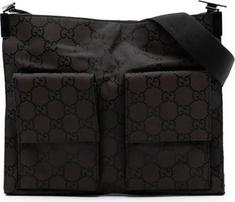 Gucci Borsa a tracolla GG in nylon 2000-2015 - Marrone