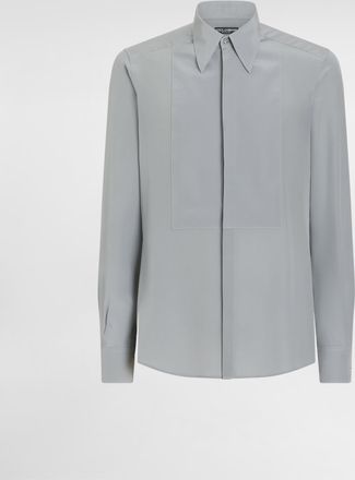 Dolce & Gabbana Cr&ecirc;pe De Chine Gold Shirt - Man Shirts 38