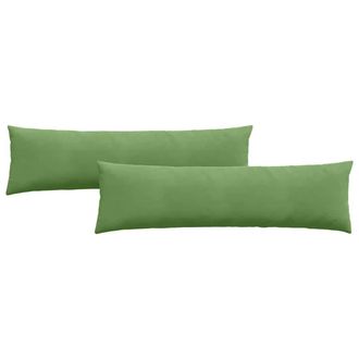 vidaXL Cojines De Sof&aacute; 2 Pcs Verde Claro 145 X 40 Cm Tela De Pana Vidaxl