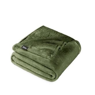 Bare Home Microplush Fleece Throw Blanket in Cypress at Nordstrom, Size Standard