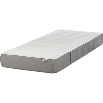 Beliani Beliani - Materasso eu Duro 80 x 200 cm Bianco Grigio Schiuma Imbottitura Poliestere Sfoderabile Fancy