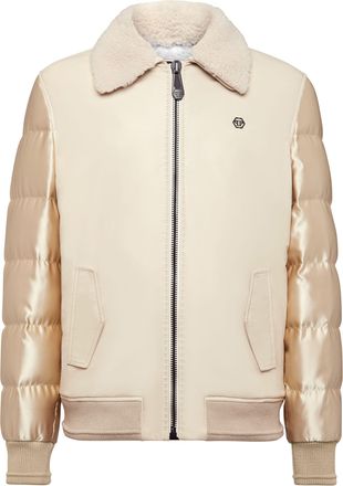 Philipp Plein Leren Bomber
