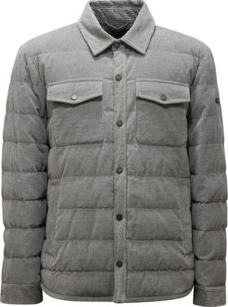 PESERICO Ribfluwelen Donsjas- Model R52177 - Heren - Winterjassen - Grijs - S - Jassen