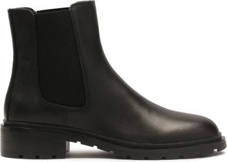 Kazar Leren pantoffels met elastische inzetstukken - Dames - Chelseaboots - Zwart - 38 EU - Leer - Schoenen