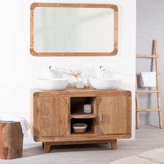 Wanda Collection Mueble Para Cuarto De Ba&ntilde;o De Teca Retro 120 Cm