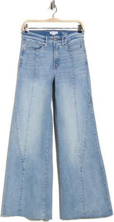 Good American Good Waist High Waist Wide Leg Palazzo Jeans in Indigo957 at Nordstrom Rack, Size 14
