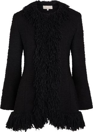Liberowe The Banker Fringed Bouclé Wool-blend Jacket - Black - S (UK8-10 / S)