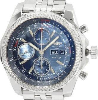 Breitling Pre-owned Stainless Steel watches - Heren - Vintage Horloges - Blauw - ONE Size - Vintage
