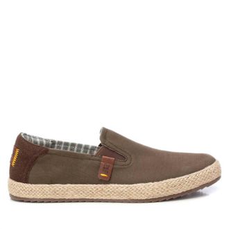 Xti Mens Canvas Boat Shoes In Dark Green