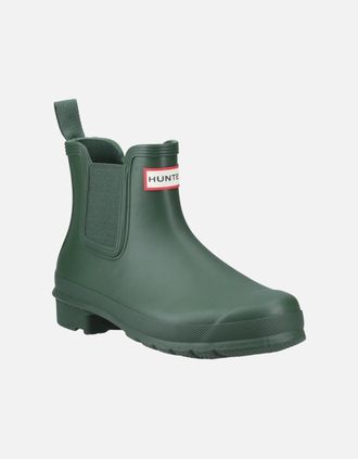 Hunter Womens Hunter Womens Matt Green Original Chelsea Boots