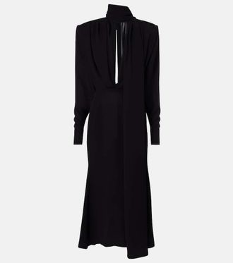 MUGLER Cr&ecirc;pe midi dress